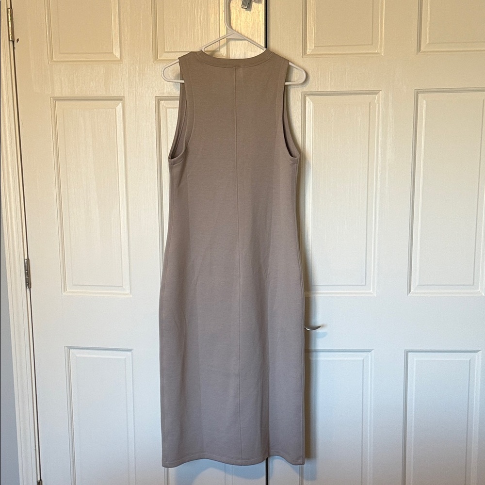 Abercrombie & Fitch Sleeveless Taupe Athletic YPB Midi Dress L - Picture 5 of 8